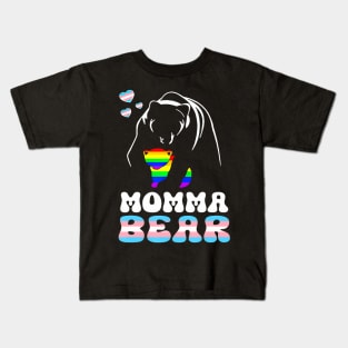 LGBT Mama Momma Bear Gay Pride Proud Momma Nana Trans Kids T-Shirt